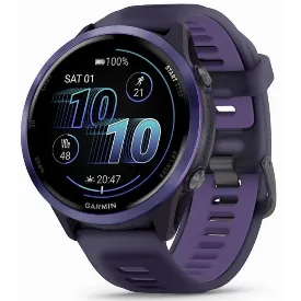 Умные часы Garmin Forerunner 570, 47 мм, Indigo Aluminum with Translucent Imperial Purple/Indigo Band